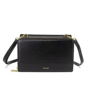 PIXIE MOOD – Jane 2-in-1 recycled vegan leather crossbody | Black *